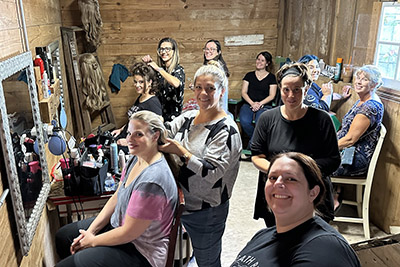 Bride and Bridesmaids quarters at the Barn 1893, Hampshire IL